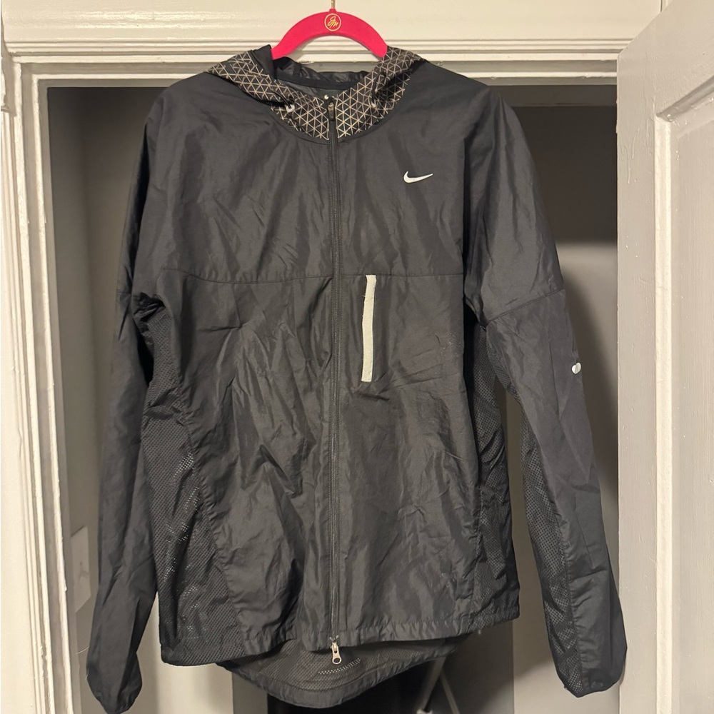 Nike Black and Gray Hooded Jacket